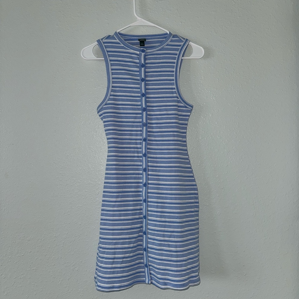 Wild Fable Blue and White Striped Midi Dress